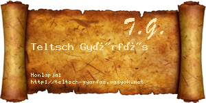 Teltsch Gyárfás névjegykártya